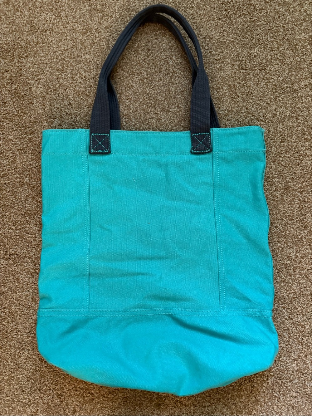 Life is Good Teal Daisy Canvas Tote Bag - Picture 2 of 3